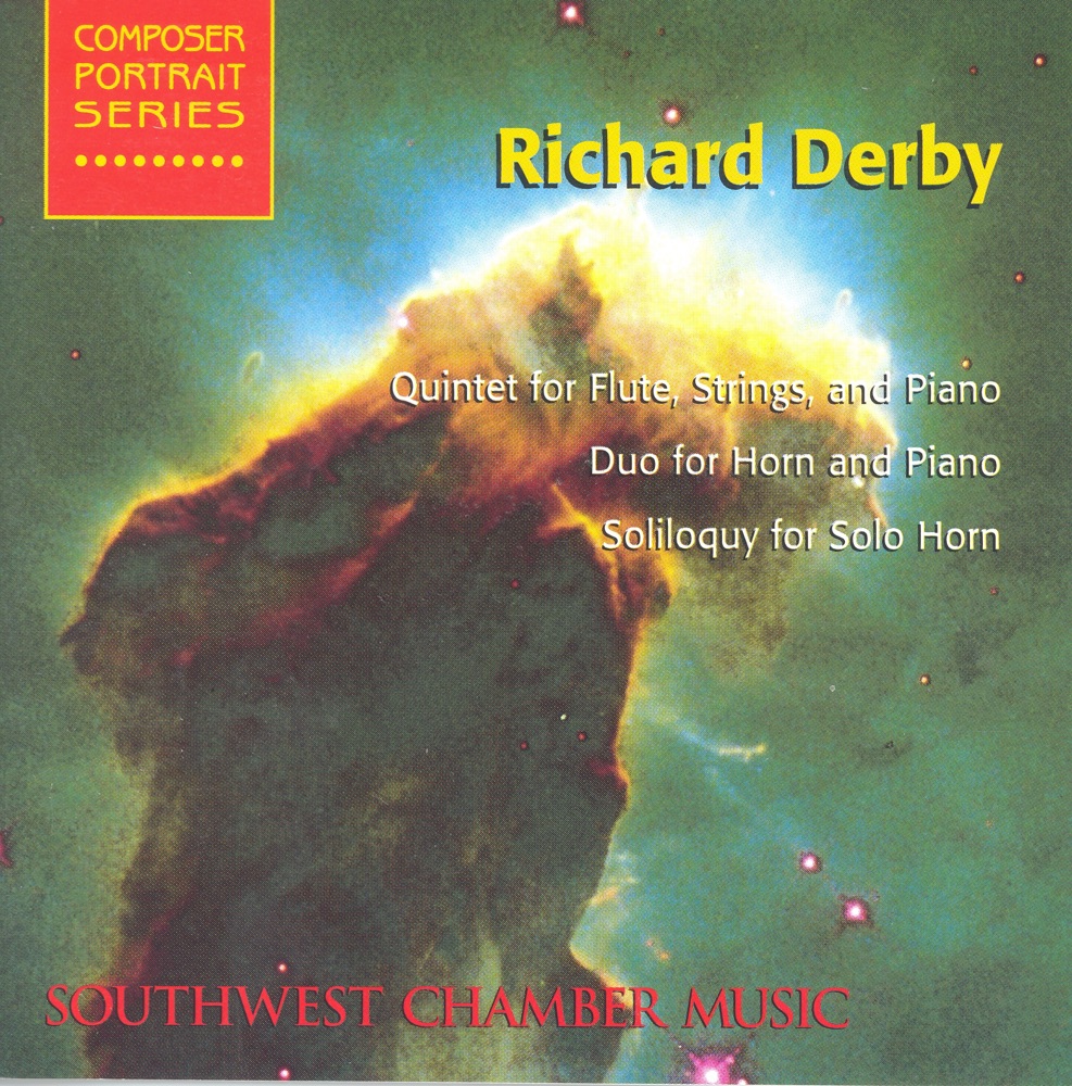 Обложка альбома «Derby: Quintet for Flute, Strings and Piano» — Jeff von der Schmidt, Southwest Chamber Music, members & Gayle Blankenburg