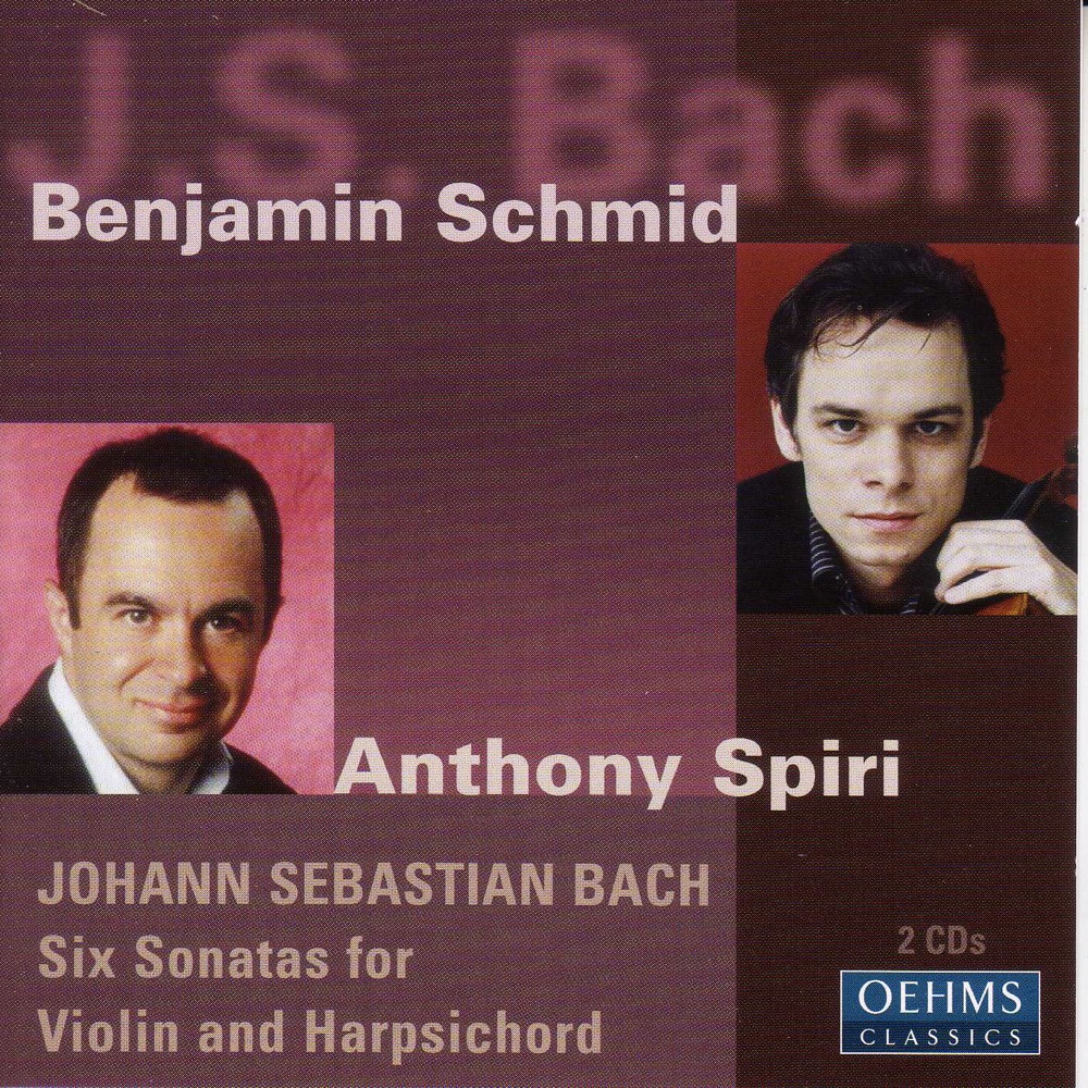 Обложка альбома «Bach, J. S.: 6 Sonatas for Violin and Harpsichord» — Benjamin Schmid, Anthony Spiri & Sebastian Hess