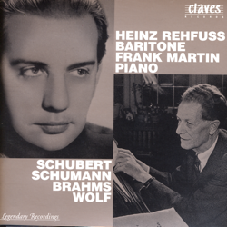 Romantic Lieder Recital - Frank Martin &amp; Heinz Rehfuss Cover Art