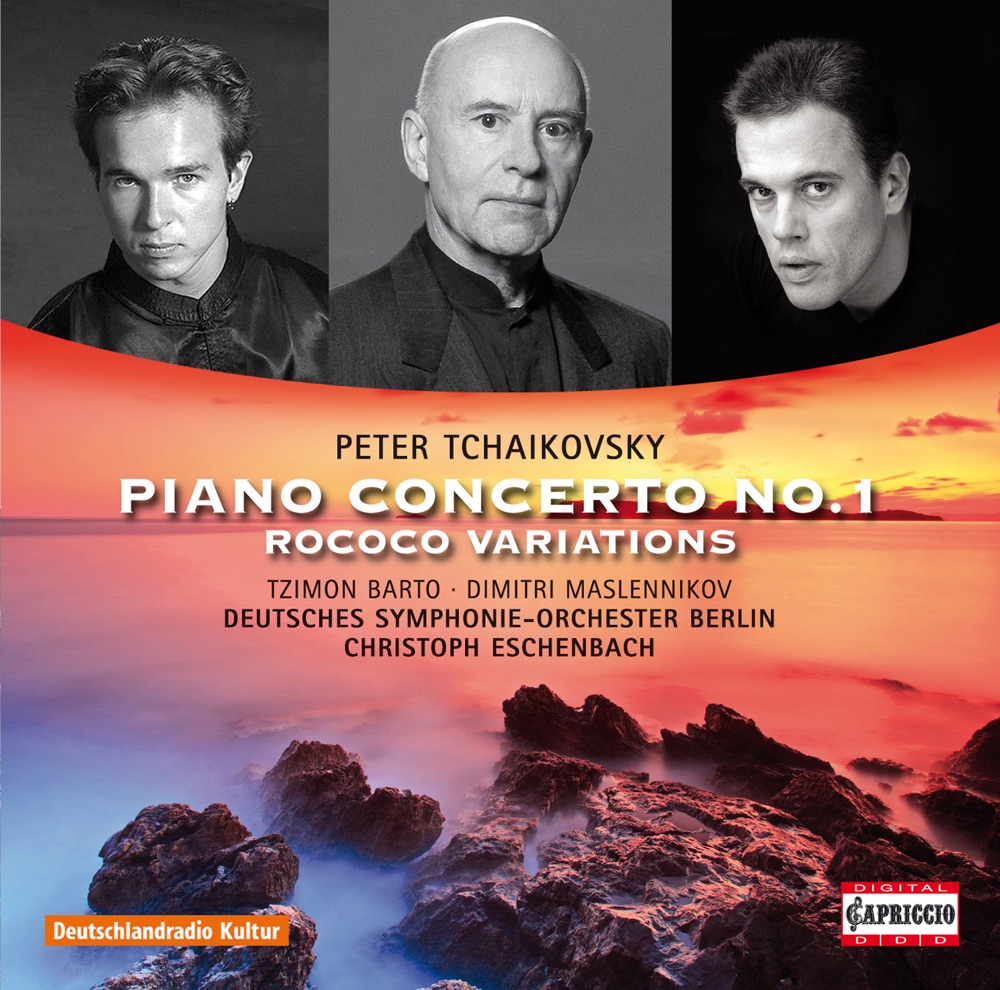 Обложка альбома «Tchaikovsky: Piano Concerto No. 1 - Rococo Variations» — Deutsches Symphonie-Orchester Berlin, Christoph Eschenbach, Tzimon Barto & Dimitri Maslennikov