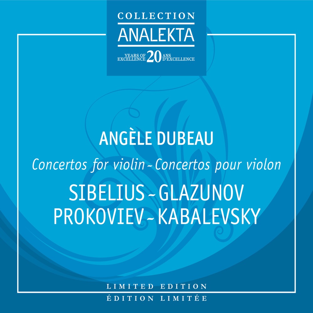 Обложка альбома «Concertos for Violin: Sibelius, Glazounov, Prokofiev, Kabalevsky, Tchaikovsky» — Bulgarian Radio Symphonie, Kiev Symphony Orchestra, Ivan Marinov, Igor Blazhkov & Angèle Dubeau