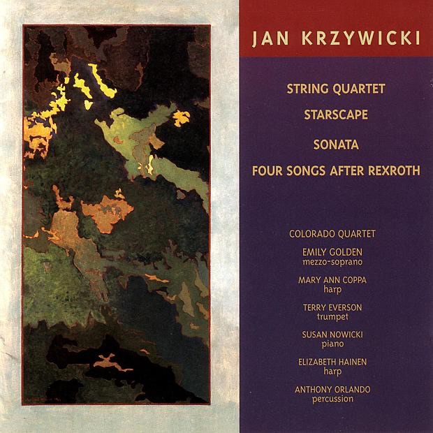 Обложка альбома «Krzywicki: String Quartet / Starscape / Sonata» — Colorado Quartet & Jan Krzywicki