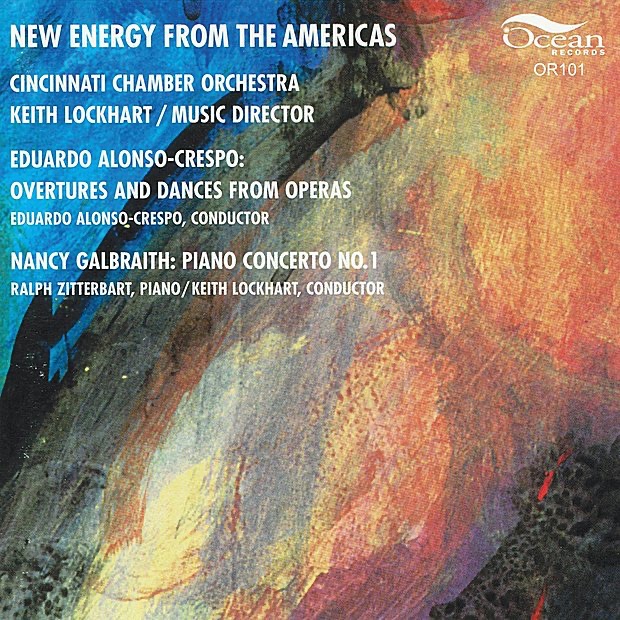 Обложка альбома «New Energy from the Americas» — Cincinnati Chamber Orchestra, Eduardo Alonso-Crespo, Ralph Zitterbart & Keith Lockhart