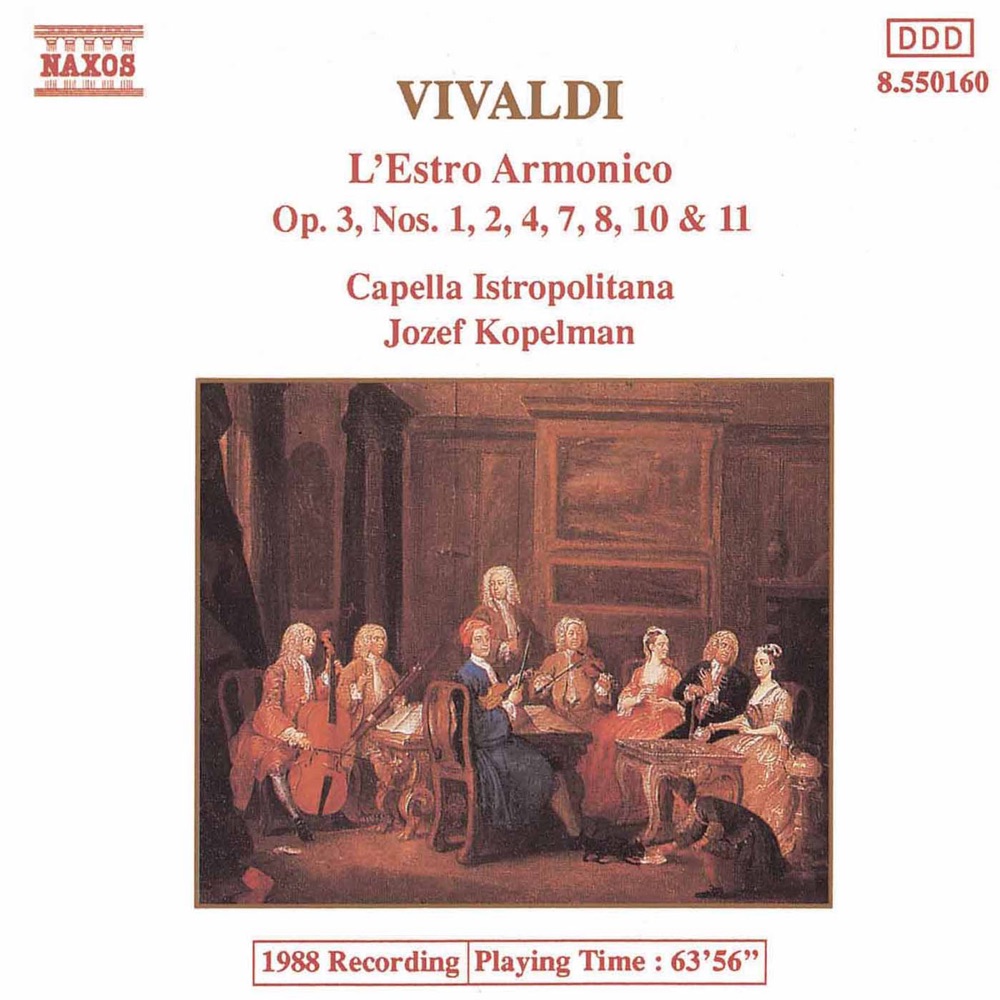 Обложка альбома «Vivaldi: L' Estro Armonico, Op. 3» — Capella Istropolitana & Jozef Kopelman