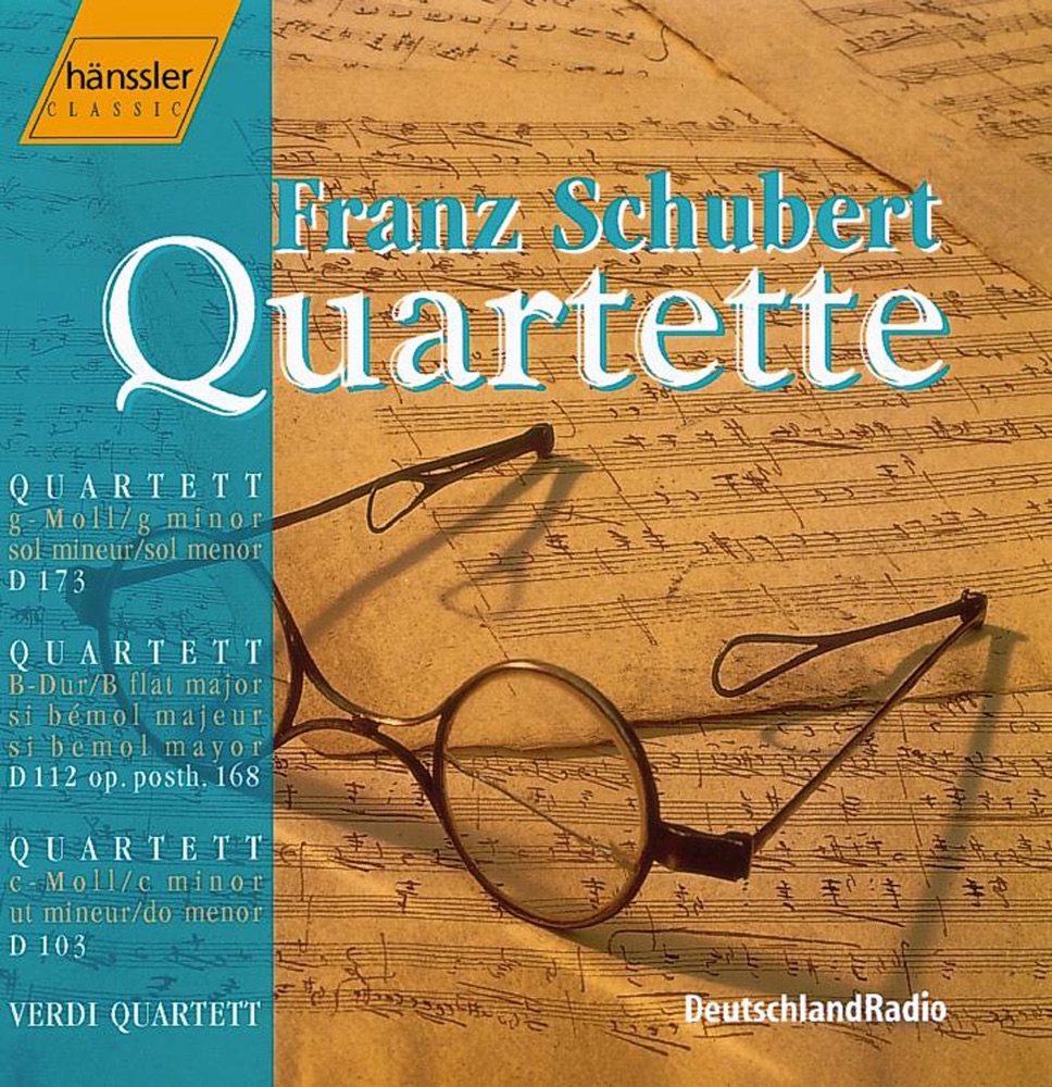 Обложка альбома «Schubert: String Quartets Nos. 9-10 and D. 103 "Quartettsatz"» — Verdi Quartet