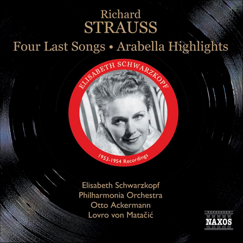 Обложка альбома «Richard Strauss: Four Last Songs - Arabella Highlights» — Elisabeth Schwarzkopf, Otto Ackermann & Philharmonia Orchestra