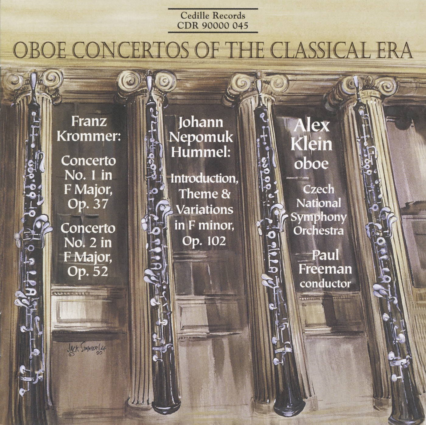 Krommer: Oboe Concertos Nos. 1 and 2 - Hummel: Introduction, Theme and Variations by Alex Klein, Paul Freeman & Czech National Symphony Orchestra album cover