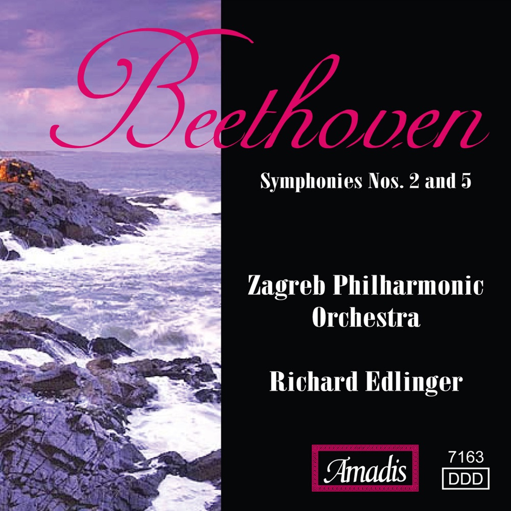 Обложка альбома «Beethoven: Symphonies Nos. 2 and 5» — Richard Edlinger & Zagreb Philharmonic Orchestra
