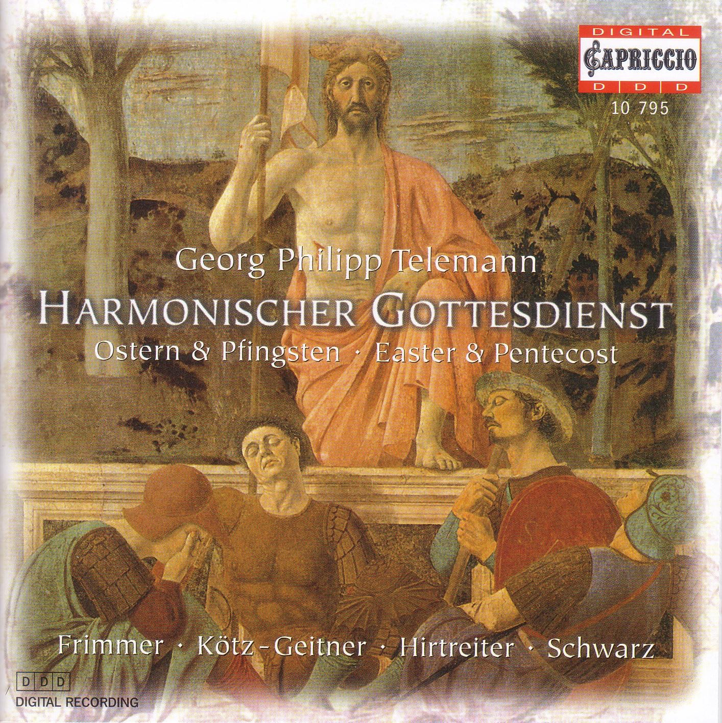 Telemann, G.P.: Cantatas for Easter and Pentecost (Harmonischer Gottesdienst) by Monika Frimmer, Christoph Hammer, Myriam Eichberger, Gerhart Darmstadt, Pieter Affourtit, Petra Kotz-Geitner, Bernhard Hirtreiter, Gotthold Schwarz, Alfredo Bernardini & Christian Beuse album cover