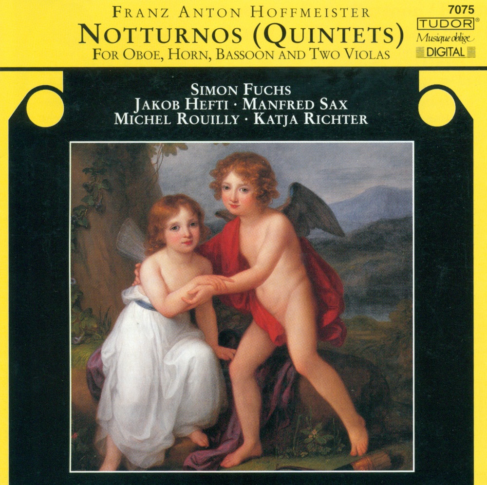 Обложка альбома «Hoffmeister, F.A.: Notturni - Nos. 1, 2, 3, 6» — Simon Fuchs, Jakob Hefti, Katja Richter, Michel Rouilly & Manfred Sax