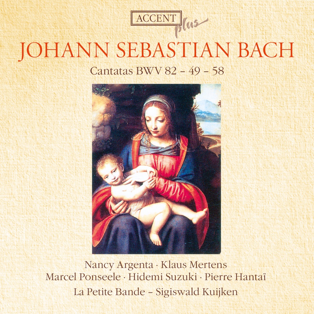 Обложка альбома «Bach, J.S.: Cantatas, Bwv 49, 58, 82» — Klaus Mertens, Sigiswald Kuijken, La Petite Bande & Nancy Argenta