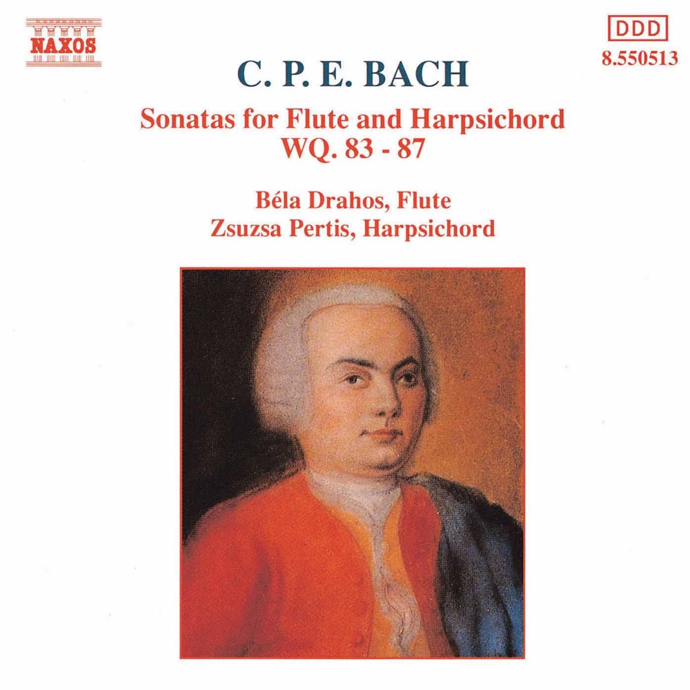 Обложка альбома «C.P.E. Bach: Sonatas for Flute and Harpsichord, Wq. 83-87» — Zsuzsa Pertis & Béla Drahos