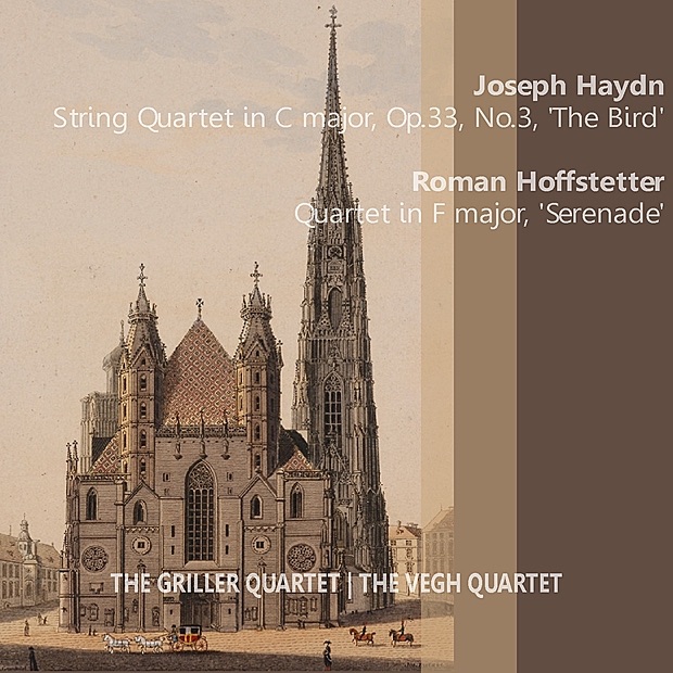 Обложка альбома «Haydn: String Quartet in C Major - "The Bird" - Hoffstetter: Quartet in F Major - "Serenade"» — Griller Quartet