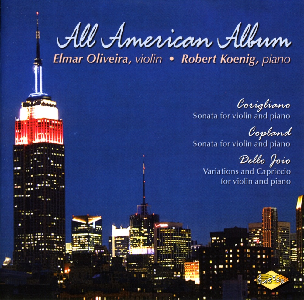 Обложка альбома «Corigliano - Copland: Violin Sonatas - Dello Joio, N.: Variations and Capriccio» — Elmar Oliveira & Robert Koenig