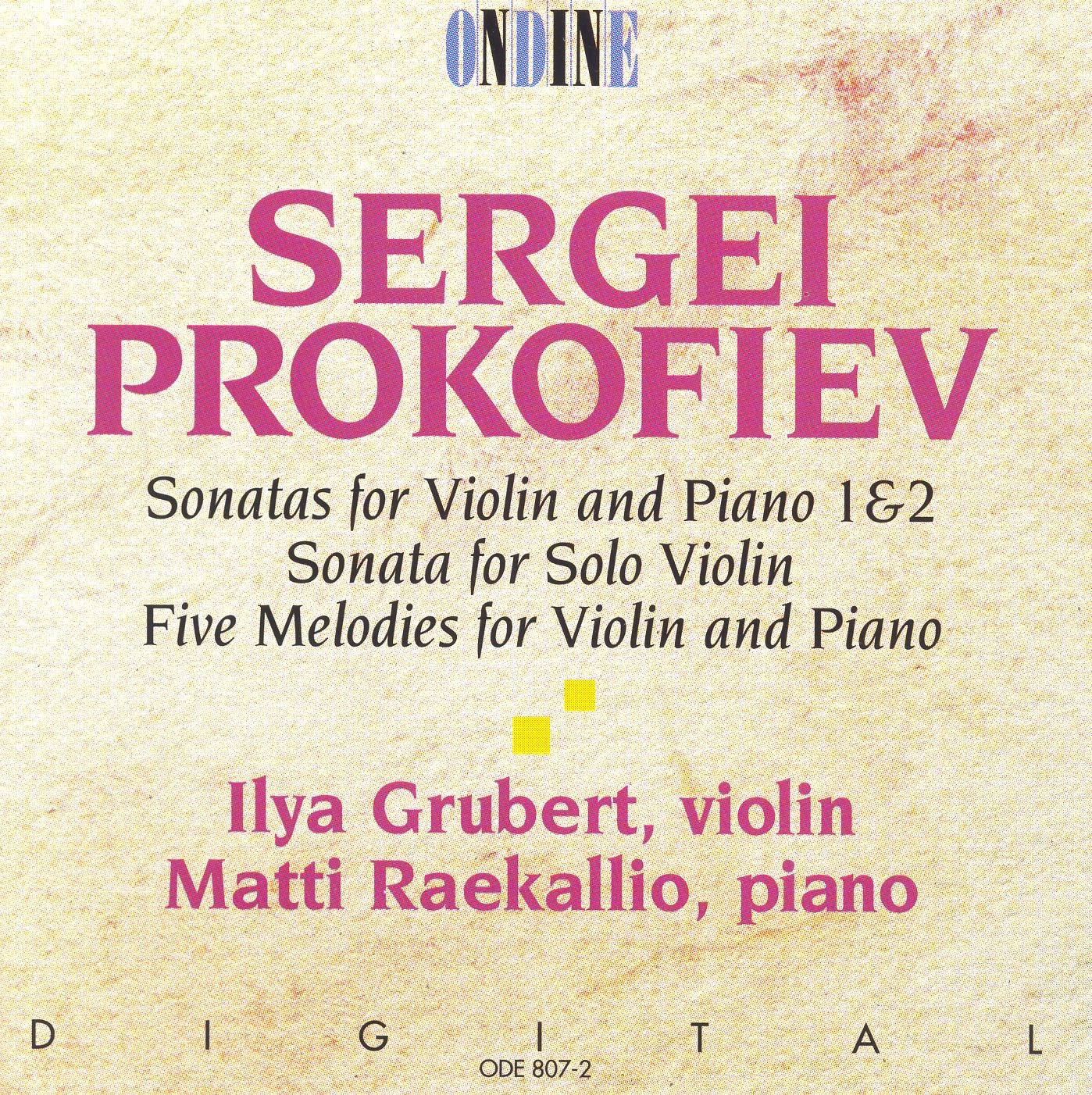 Prokofiev: Violin Sonatas Nos. 1 and 2 by Ilya Grubert & Matti Raekallio album cover