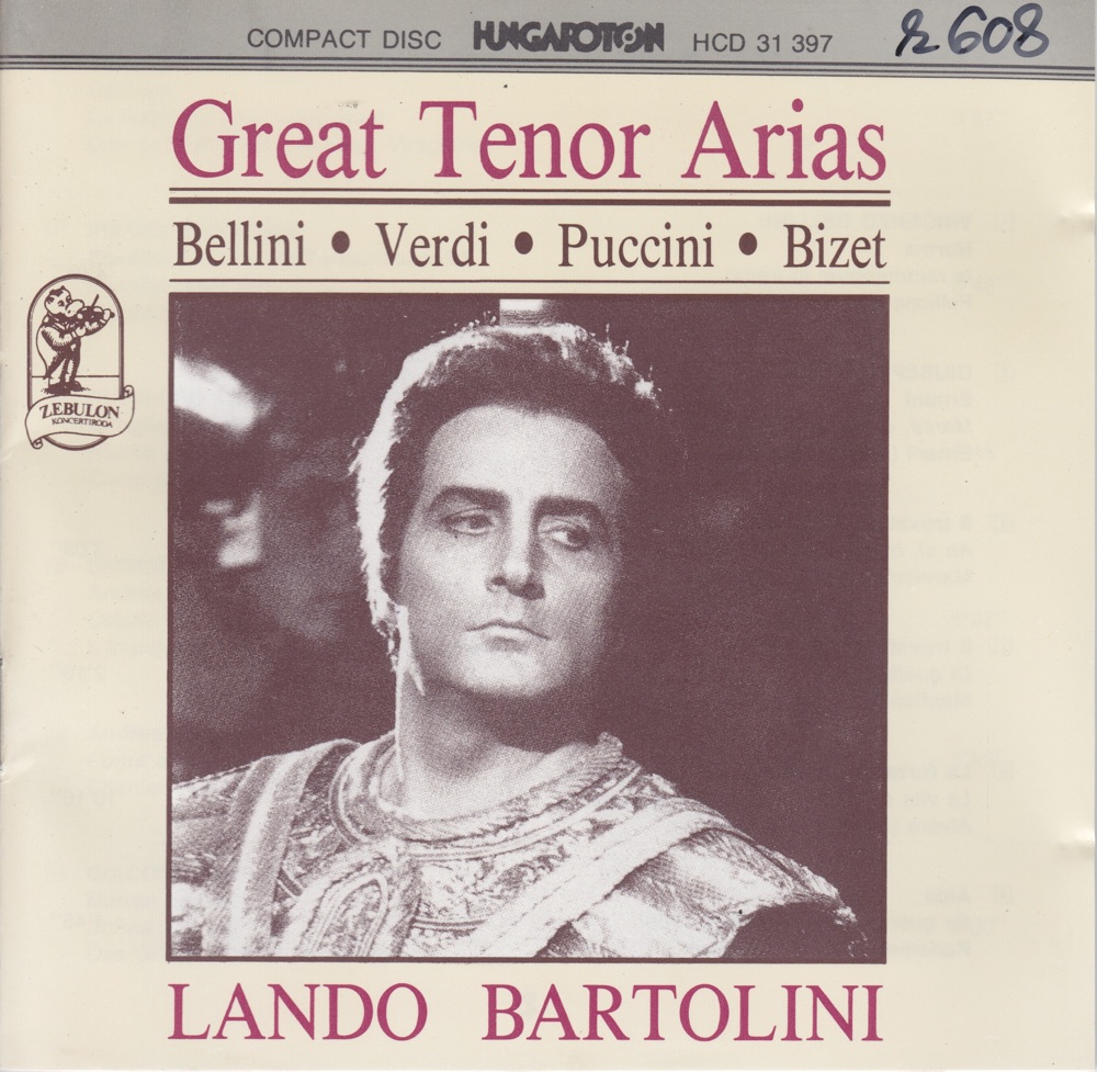 Обложка альбома «Great Tenor Arias» — Budapest Philharmonic Orchestra, Tamás Pál & Lando Bartolini