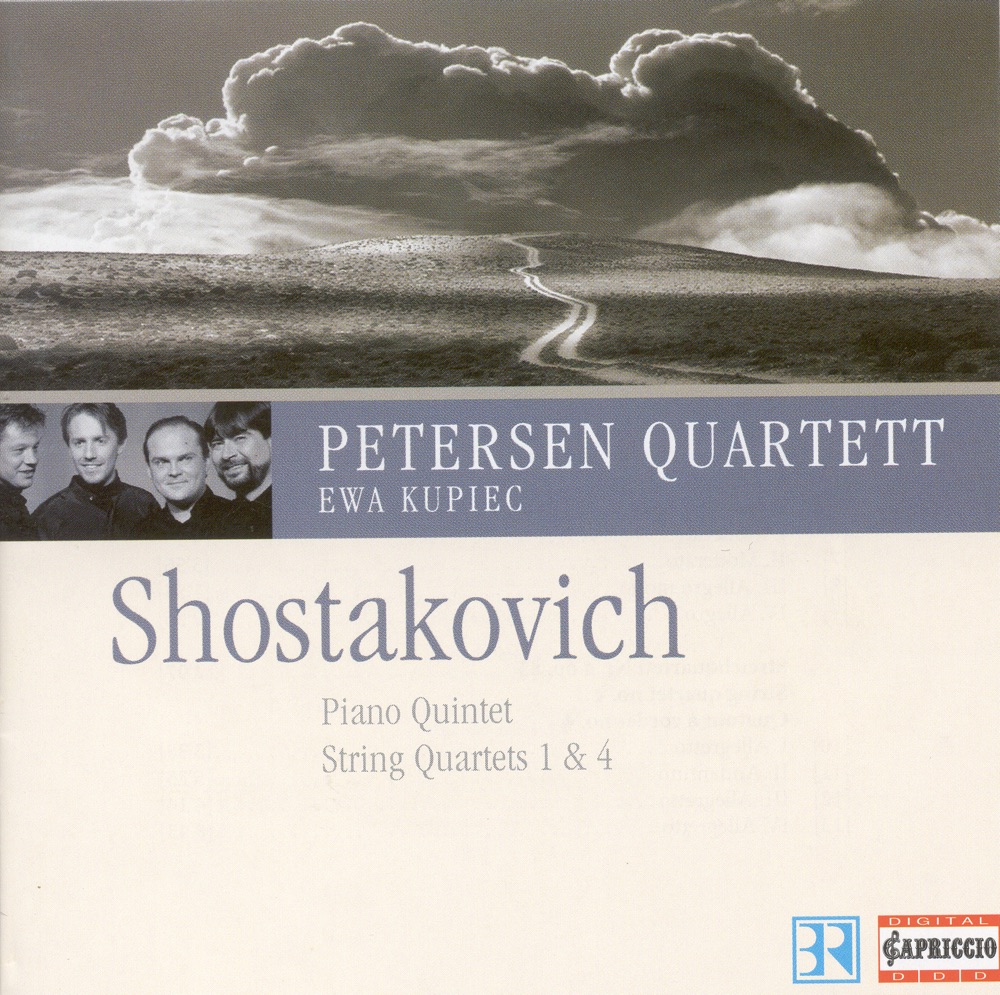 Обложка альбома «Shostakovich, D.: Piano Quintet - String Quartets Nos. 1 and 4» — Petersen Quartet & Ewa Kupiec