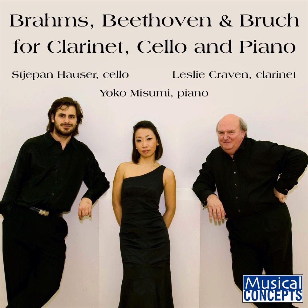Обложка альбома «Brahms, Beethoven & Bruch for Clarinet, Cello & Piano» — Leslie Craven, HAUSER & Yoko Misumi