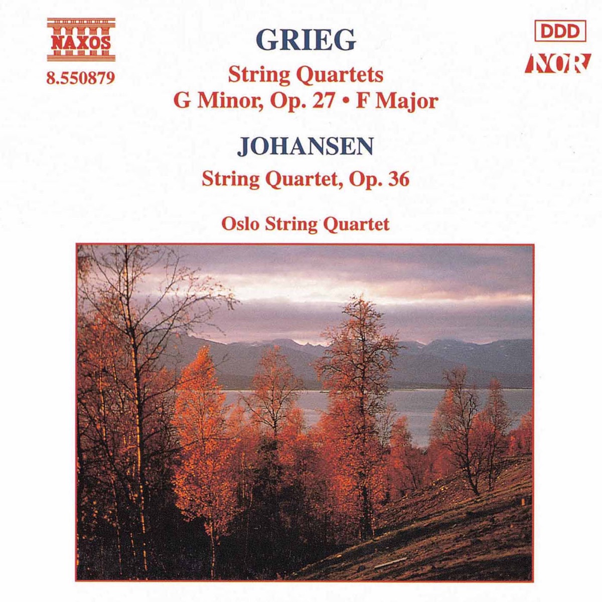 Grieg: String Quartets Nos. 1 and 2 - Johansen: String Quartet Op. 35 cover art