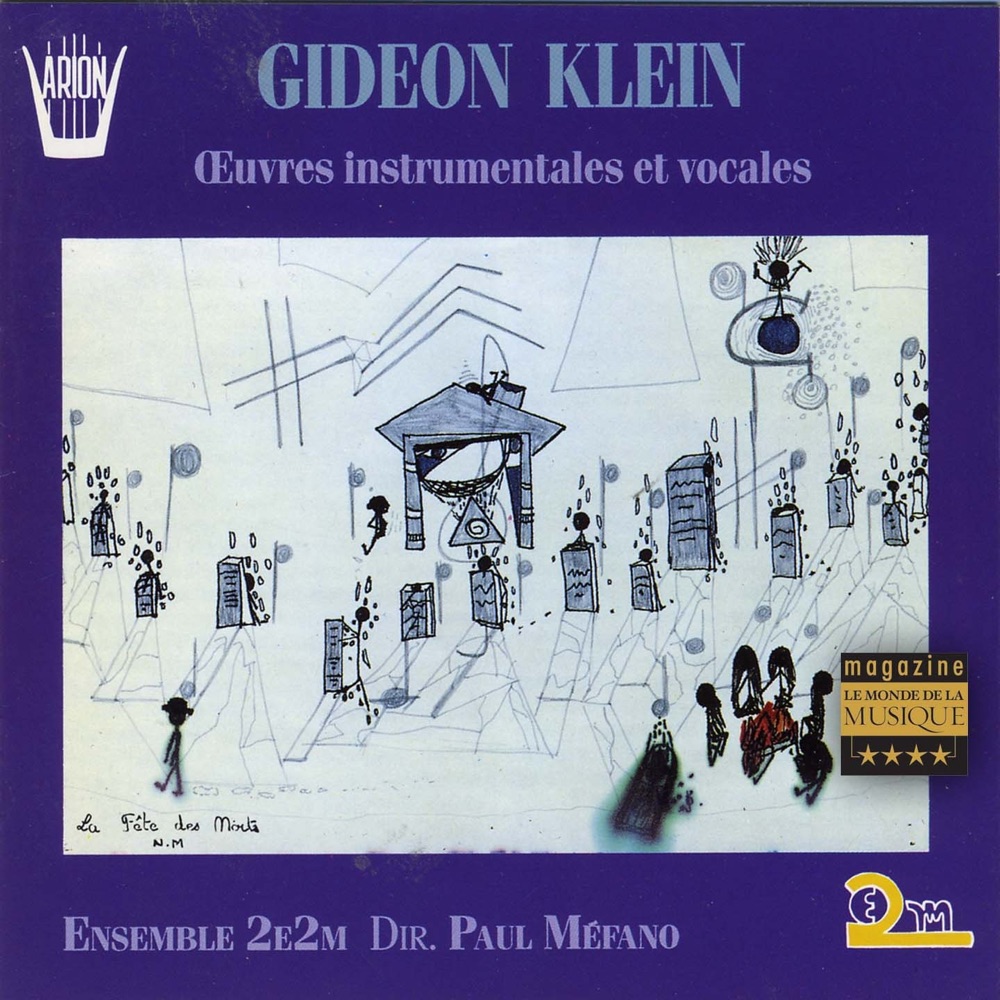 Обложка альбома «Klein : Oeuvres instrumentales et vocales» — Ensemble 2e2m, Paul Méfano, Ensemble Voix Nouvelles, Ensemble Vocal Sotto Voce, Fabrice Parmentier, Julian Pike, Jacqueline Méfano, Sharon Cooper, Patricia Shacher Garnier, Zehava Gal & Nicholas Isherwood