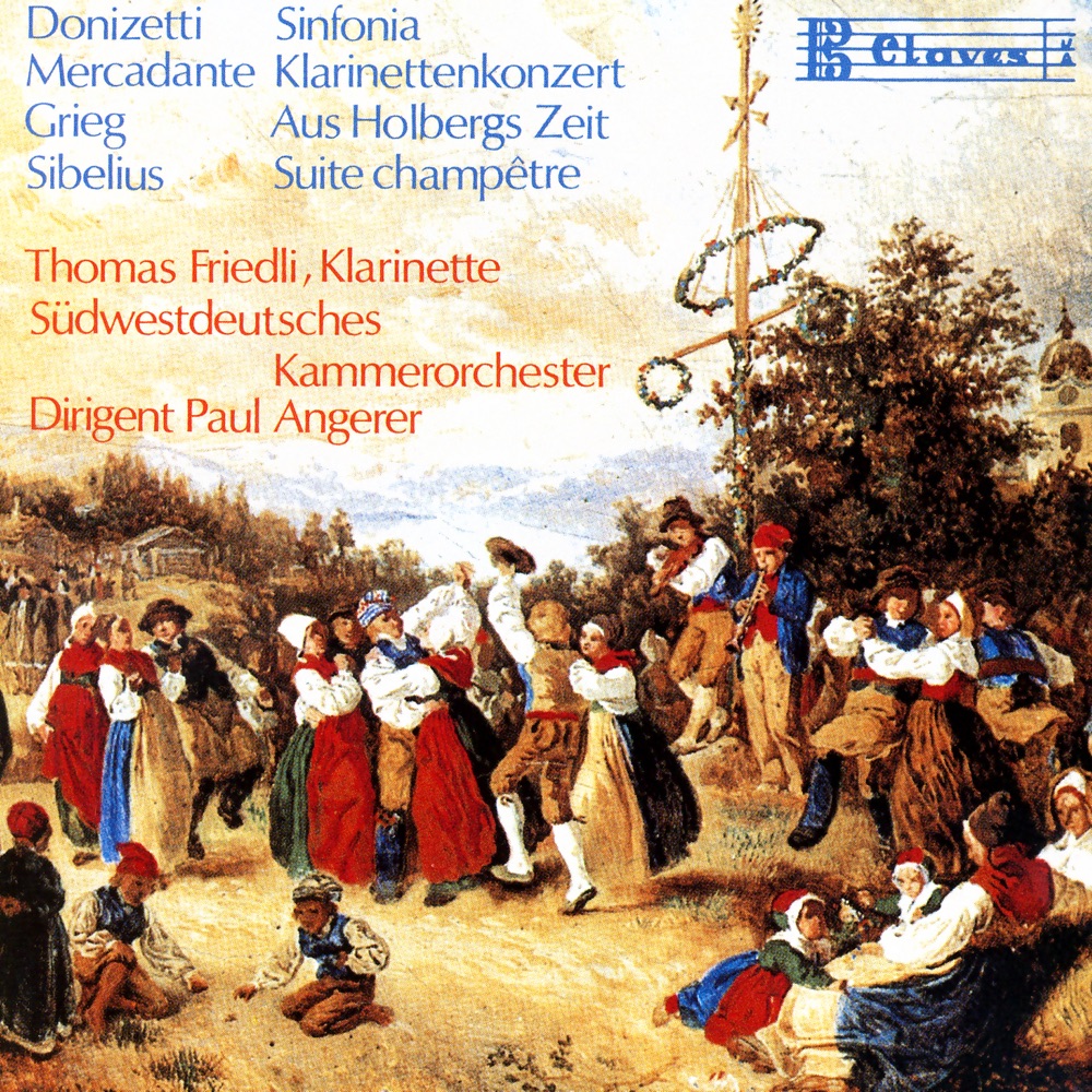 Обложка альбома «Donizetti, Mercadante, Grieg & Sibelius:Romantic Pieces for Chamber Orchestra» — Thomas Friedli, Südwestdeutsches Kammerorchester Pforzheim & Paul Angerer