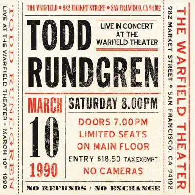 Live at the Warfield Theater, San Francisco: March 10th 1990 (Live) - Todd Rundgren Live at the Warfield Theater, San Francisco: March 10th 1990 (Live) - Todd Rundgren