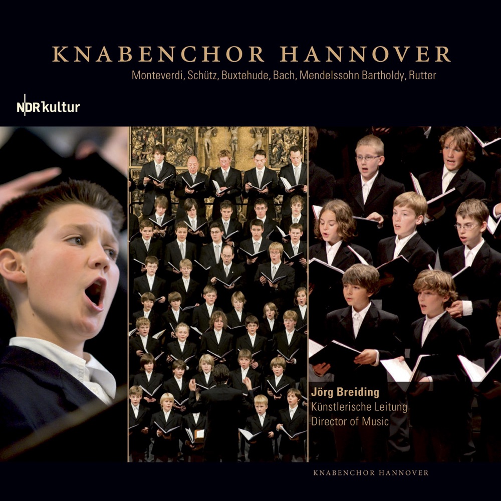 Обложка альбома «Knabenchor Hannover» — Hanover Boys Choir, Jörg Breiding, The Sirius Viols, Hille Perl, Bremer Lautten Chor, Himlische Cantorey, Concerto Palatino, Johann Rosenmüller Ensemble, Musica Alta Ripa, Barockensemble L'Arco, Kammersymphonie Hannover, NDR Radiophilharmonie & Nürnberger Symphoniker