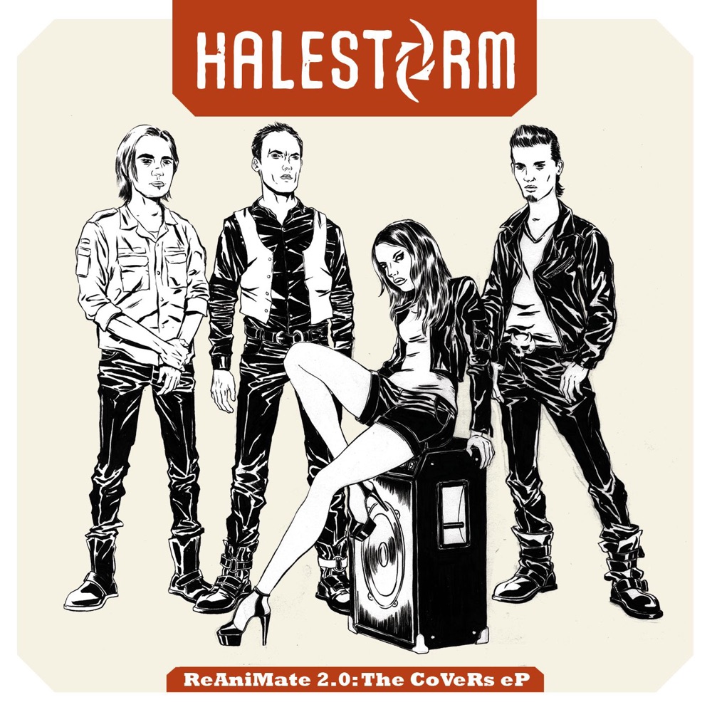 ReAniMate 2.0: The CoVeRs - EP by Halestorm album cover