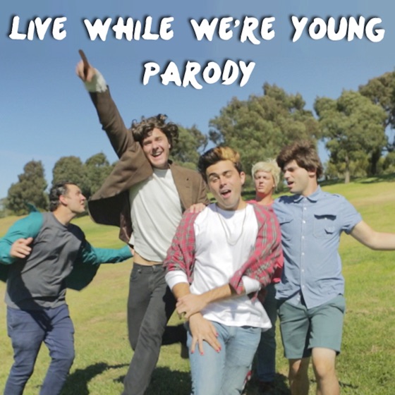 Cover artwork for Live While We're Young Parody