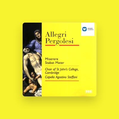 Escucha a Capella Agostino Steffani, mira vídeos musicales, lee la biografía, consulta fechas de giras y mucho más.