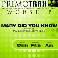 Primotrax Worship - Mary Did You Know - Worship Primotrax - Performance Tracks artwork