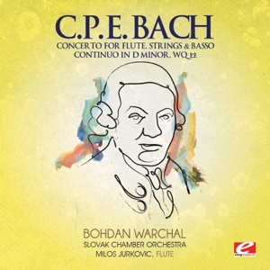 C.P.E. Bach: Concerto for Flute, Strings & Basso Continuo in D Minor, Wq  22 - Single