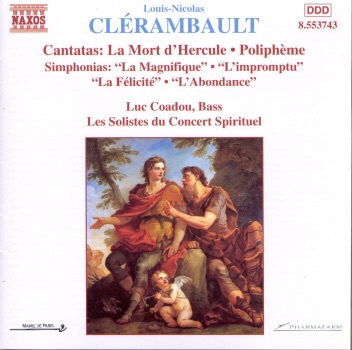 Обложка альбома «Clérambault: Cantatas and Simphonias» — Les Solistes du Concert Spirituel & Luc Coadou
