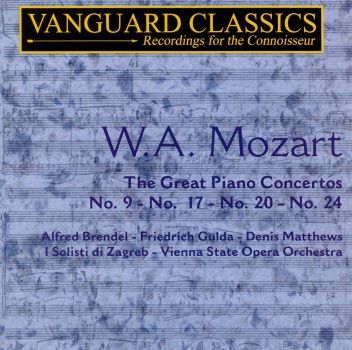Обложка альбома «Mozart: The Great Piano Concertos» — Alfred Brendel, Denis Matthews, Friedrich Gulda, I Solisti di Zagreb & Orchestra of the Vienna State Opera