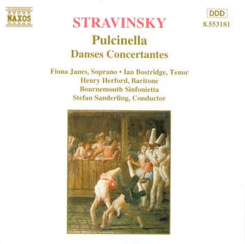 Stravinsky: Pulcinella, K034 & Danses concertantes, K063 by Bournemouth Sinfonietta & Stefan Sanderling album cover