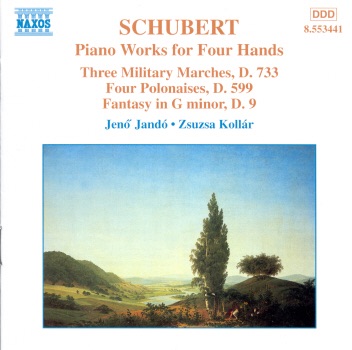 Обложка альбома «Schubert: Piano Works for Four Hands Vol. 2» — Jenő Jandó & Zsuzsa Kollar