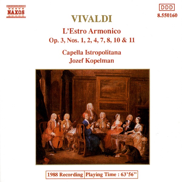 Обложка альбома «Vivaldi: L'Estro Armonico» — Capella Istropolitana & Jozef Kopelman