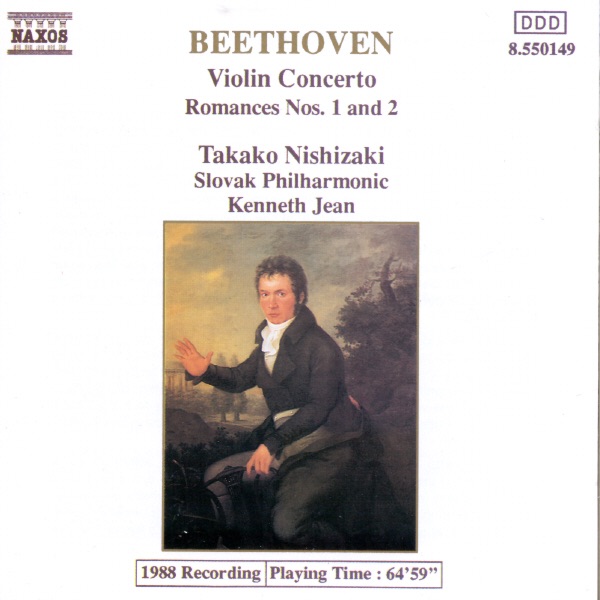 Обложка альбома «Beethoven: Violin Concerto, Romances» — Kenneth Jean, Slovak Philharmonic & Takako Nishizaki