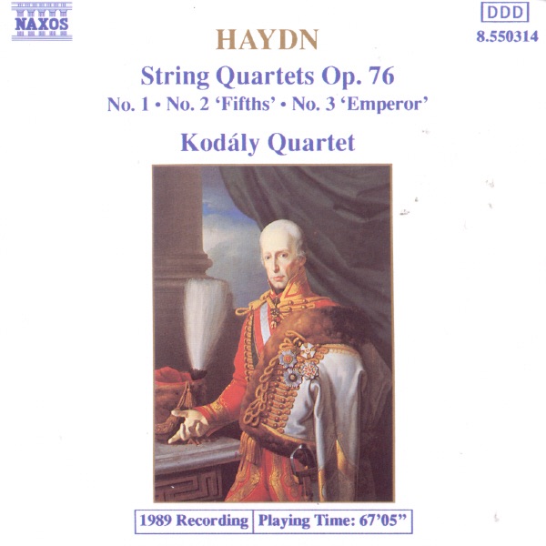 Обложка альбома «Haydn: String Quartets, Op. 76 Nos. 1-3» — Kodály Quartet