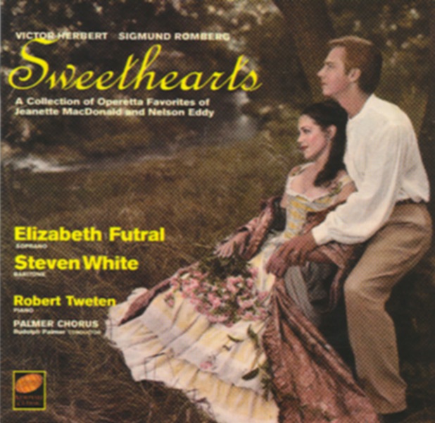 Обложка альбома «Sweethearts - A Collection of Operetta Favorites of Jeanette MacDonald and Nelson Eddy (Music by Victor Herbert and Sigmund Romberg)» — Elizabeth Futral, Robert Tweten, Rudolph Palmer & Steven White