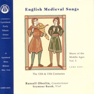 Muisc of the Middle Ages Vol. 5: English Medieval Songs