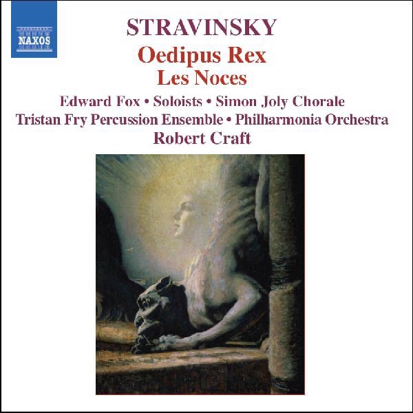 Обложка альбома «Stravinsky: Oedipus Rex, Les Noces» — International Piano Quartet, Philharmonia Orchestra, Robert Craft, Simon Joly Chorale & Simon Joly Male Chorus