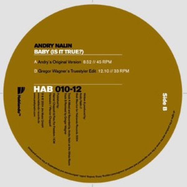 Baby (Is It True?) - Single