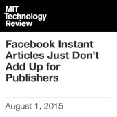 Facebook Instant Articles Just Don't Add Up for Publishers (Unabridged) - Michael Wolff Cover Art