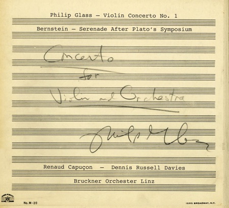 Philip Glass: Violin Concerto No. 1 - Leonard Bernstein: Serenade after Plato’s Symposium