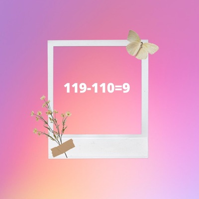 119-110=9