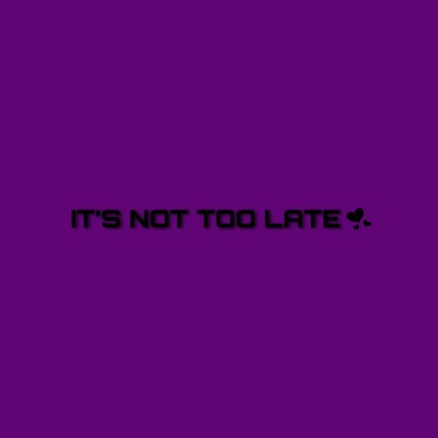 Its Not Too Late - Single