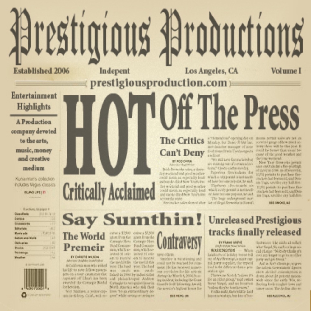 Prestigious Productions Hot off the Press