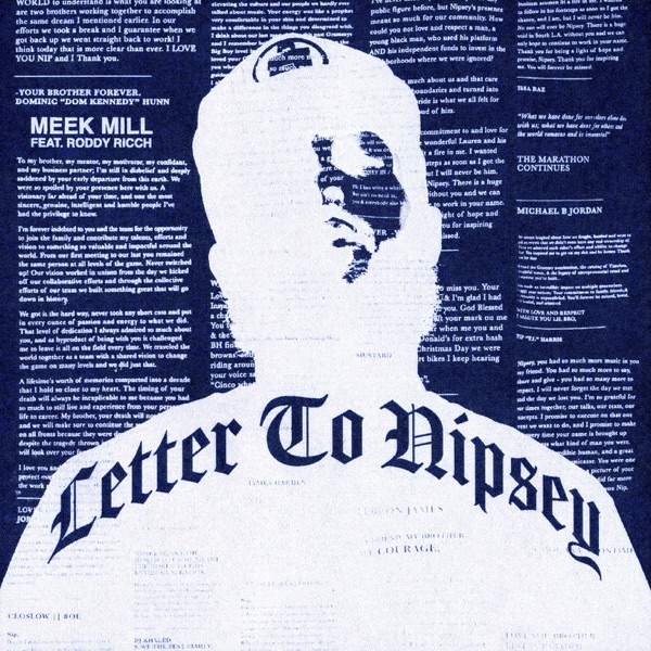Letter To Nipsey (feat. Roddy Ricch) - Single - Meek Mill