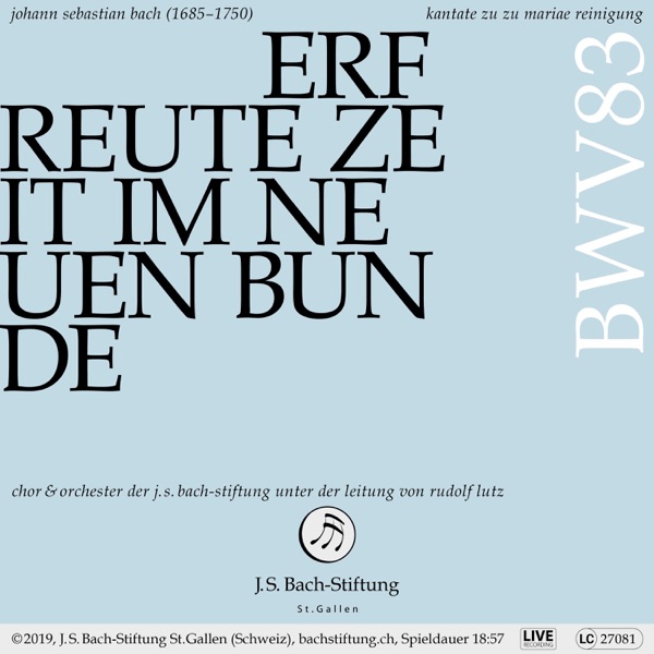 Bachkantate, BWV 83 - Erfreute Zeit im neuen Bunde (Live) - EP